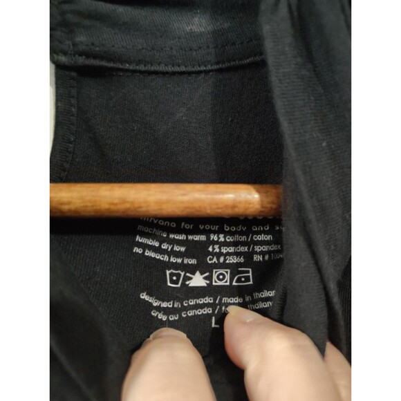 Neon Buddha Tunic Top Women Cowl Neck Asymmetrical Hem Black Large - Picture 3 of 8